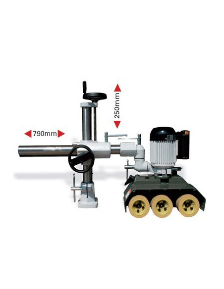 Entraineur à bois 3 rouleaux triphasé bras 1050mm Holzprofi VSHP34L