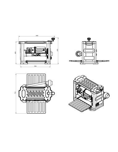 Raboteuse 330mm monophasée Holzprofi maker RE330