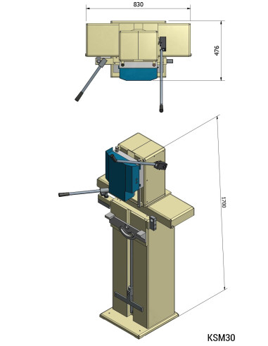 Mortaiseuse à chaîne triphasée Holzprofi KSM30