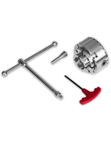 Mandrin tour à bois 4 mors Ø100 mm | Plateau diviseur 24 positions