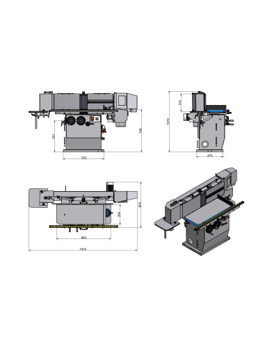 Ponceuse de chants oscillante 3000mm triphasée Holzprofi PCHO3000