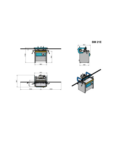 Perceuse multi-broches 21 mandrins Holzprofi BM21E-TRI