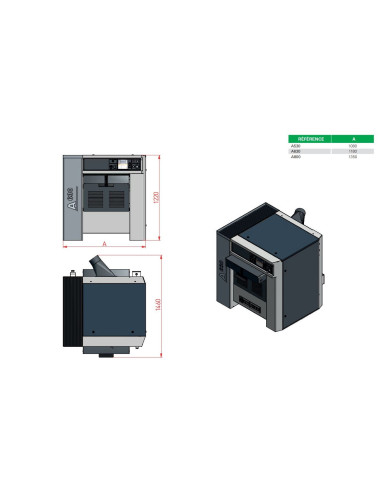 Raboteuse 800mm triphasée Holzprofi A800