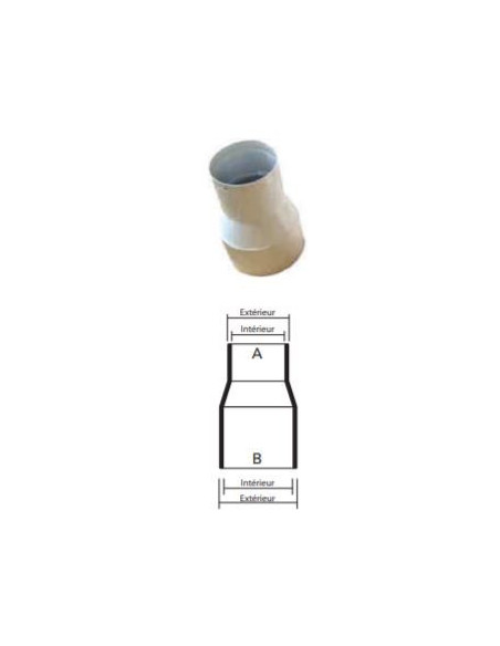 Manchon de réduction intérieur Ø150 - Ø120 extérieur AB-R150I/120A
