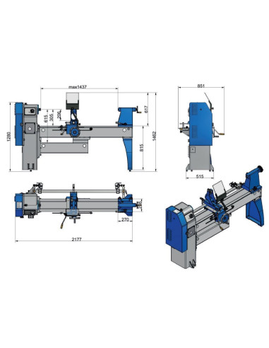 Tour à bois avec copieur triphasé CL1201
