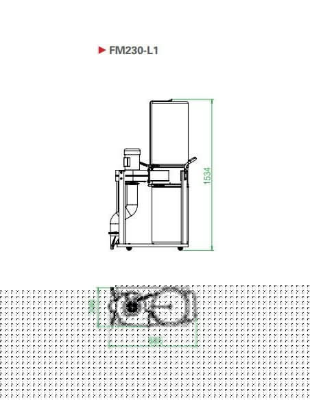 Aspirateur mobile 90 litres monophasé Jean l'ébéniste FM230L1-MONO