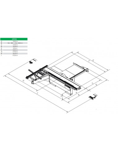 Scie à format 3200mm avec inciseur triphasée Holzprofi FPNP3200ELD