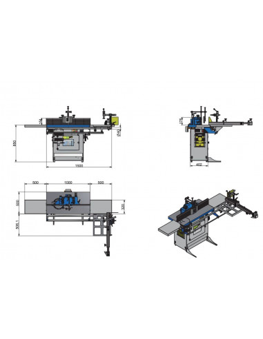 Toupie à arbre fixe monophasée Holzprofi TO1004-MONO