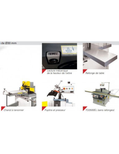 Toupie lourde 2500mm triphasée Holzprofi TO2500EL