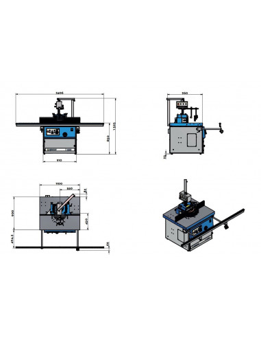 Toupie lourde 2500mm triphasée Holzprofi TO2500EL