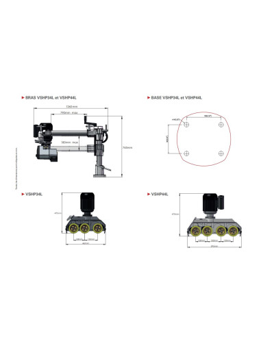 Entraineur à bois 4 rouleaux triphasé bras 1050mm Holzprofi VSHP44L