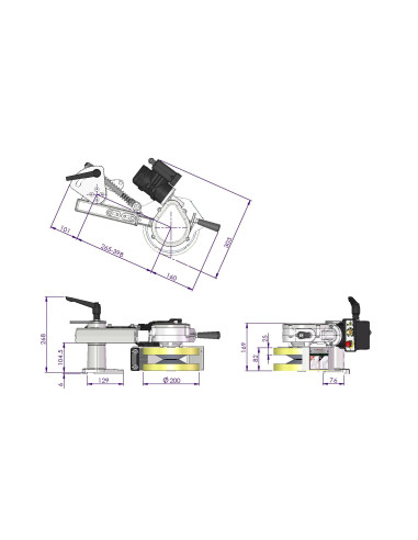 Entraîneur à bois pour scie à ruban monophasé Holzprofi AF06