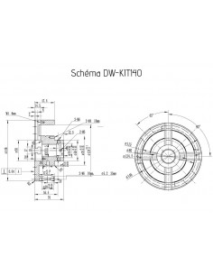Mandrin tour à bois 4 mors Ø140 mm | Plateau diviseur 24 positions 2