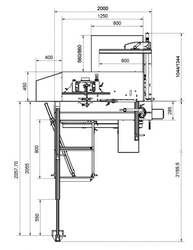 Combinée toupie - scie 2000mm triphasée Holzprofi TSP2000E-TRI