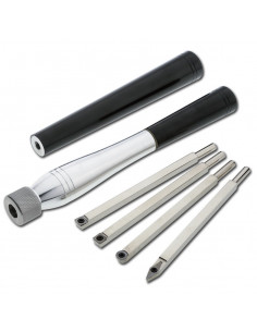 Jeu de 4 gouges à plaquettes carbure interchangeables | Coffret tournage bois