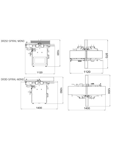 Dégauchisseuse - raboteuse 310mm monophasée Holzprofi maker DR310-SPIRAL-MONO
