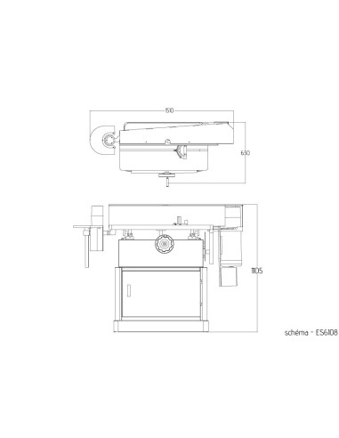 Ponceuse de chants oscillante 3 cylindres monophasée Holzprofi maker ES6108-MONO