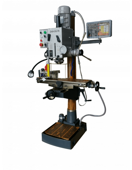 Perceuse/Fraiseuse/Taraudeuse à colonne avec visu numérique et avance automatique – Perçage 40 mm fonte/32 mm acier – Taraudage 