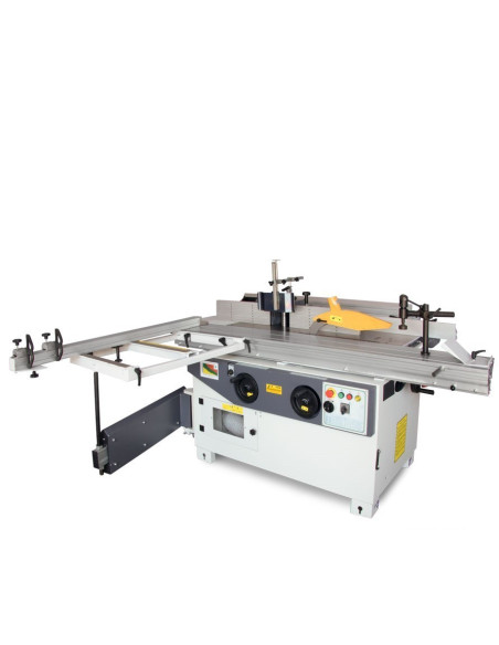 Combinée 5 opérations  monophasée avec chariot alu ras de lame