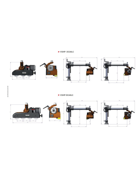 Entraineur monophasé 3 rouleaux monophasé bras 1050mm Holzprofi VSHP-DC30LC-MONO