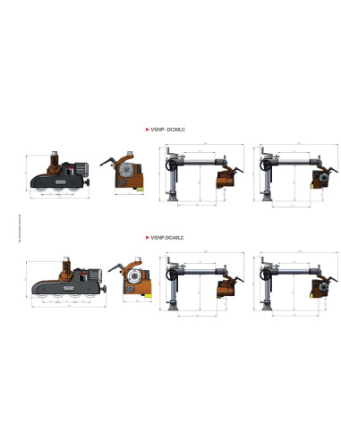Entraineur à bois 3 rouleaux triphasé bras 1050mm Holzprofi VSHP-DC30LC-TRI