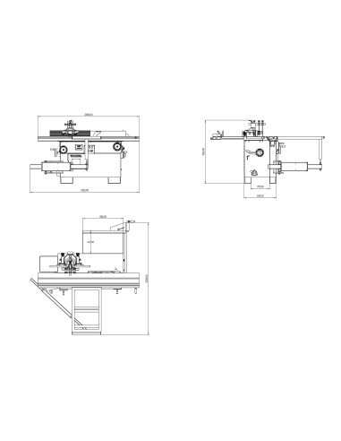 Combiné toupie - scie chariot 2000mm alu ras de lame monophasé Holzprofi maker TS315I-MONO