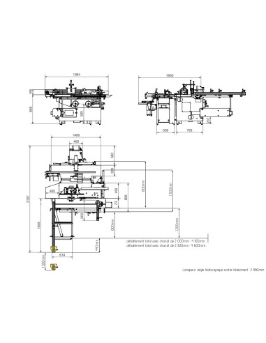 Combiné 5 opérations avec chariot alu ras de lame 320mm monophasé Holzprofi COMB320E-MONO