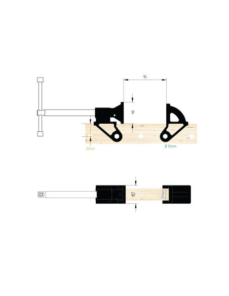 Têtes de serre-joints dormant ZU-TS Têtes de serre-joints dormant ZU-TS