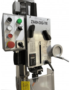 Perceuse/Fraiseuse/Taraudeuse à colonne avec visu numérique et avance automatique – Perçage 40 mm fonte/32 mm acier – Taraudage  2