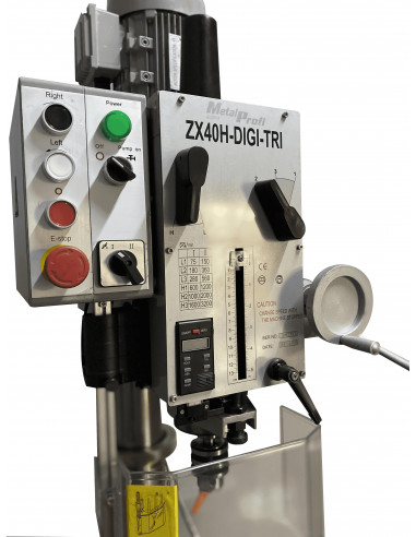 Perceuse/Fraiseuse/Taraudeuse à colonne avec visu numérique et avance automatique - Perçage 40mm - Taraudage M12