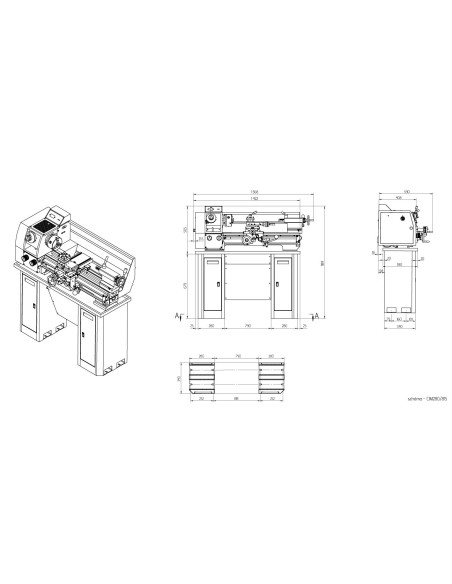Tour à métaux CJM280/815-MONO