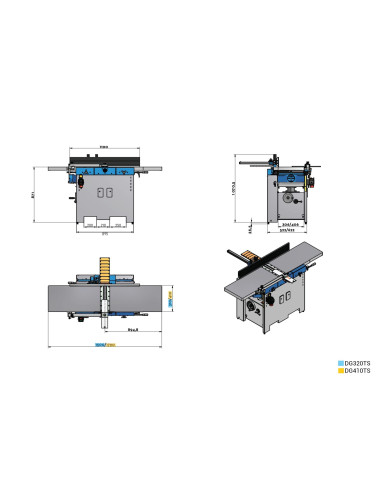 Dégauchisseuse - Raboteuse 320mm triphasée Holzprofi DG320TS-TRI