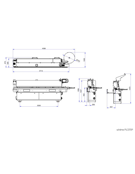 Plaqueuse de chants droits triphasée Holzprofi PLC370P
