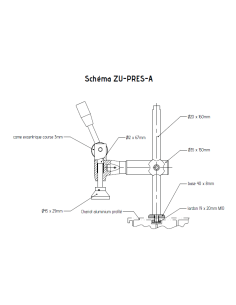 Presseur excentrique complet - 19x20x6,0mm, M10 ZU-PRES-A 2