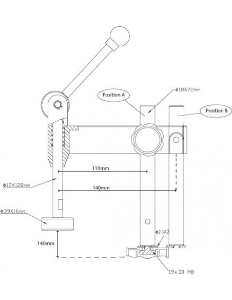 Presseur excentrique complet schema