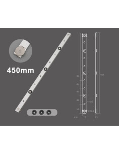 Glissière pour rail à rainure en T – 300 à 1000 mm