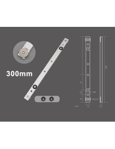 Glissière pour rail à rainure en T – 300 à 1000 mm 2