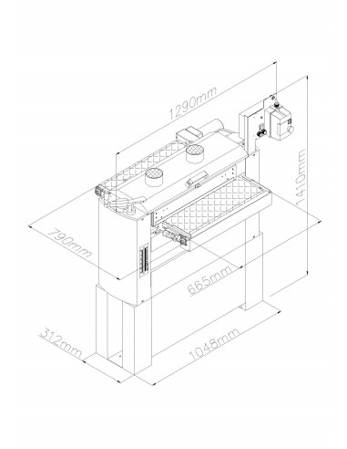Ponceuse calibreuse 635mm / 2 rouleaux / monophasée Holzprofi SPB25