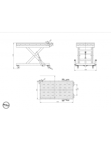 Table de soudure pour table élévatrice TE350 Holzprofi accessoires TE350-TS