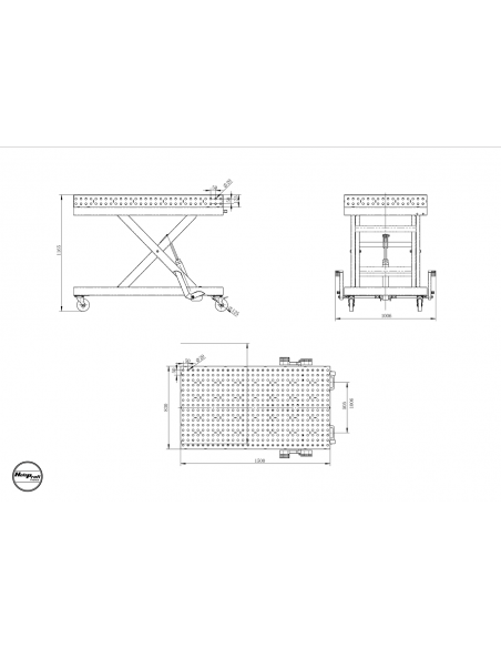 Table de soudure pour table élévatrice TE350 Holzprofi accessoires TE350-TS