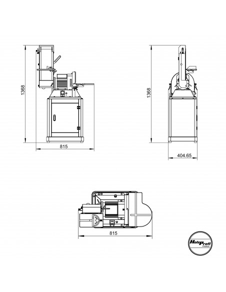 Ponceuse à bande et à disque combinée Holzprofi Maker PCO305