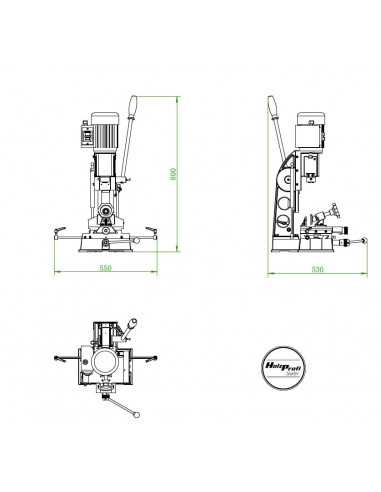 Mortaiseuse à bédane carré monophasée Holzprofi Starter MS1640-MONO