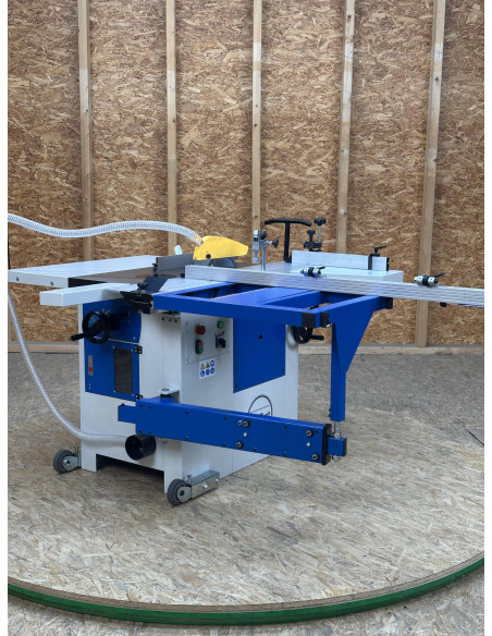 Combiné 2 opérations toupie-scie chariot alu ras de lame monophasé Holzprofi Starter TS1600