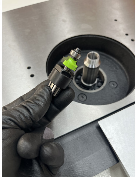 Combiné 2 opérations toupie-scie chariot alu ras de lame monophasé Holzprofi Starter TS1600