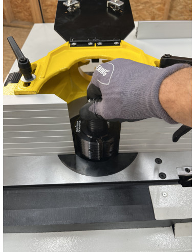 Combiné 2 opérations toupie-scie chariot alu ras de lame monophasé Holzprofi Starter TS1600