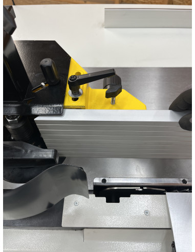 Combiné 2 opérations toupie-scie chariot alu ras de lame monophasé Holzprofi Starter TS1600