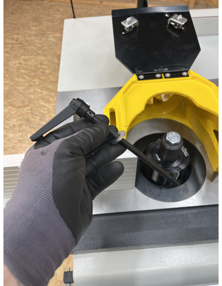 Combiné 2 opérations toupie-scie chariot alu ras de lame monophasé Holzprofi Starter TS1600