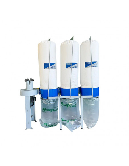 Groupe d'aspiration 570 litres /3 sacs triphasé Jean l'ébéniste FM350