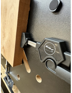 Ensemble de 2 sauterelles à serrage horizontal pour table MFT – Ø 20 mm – Serrage par vis étoile 2