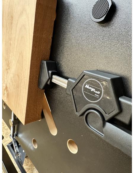 Ensemble de 2 sauterelles à serrage horizontal pour table MFT – Ø 20 mm – Serrage par vis étoile